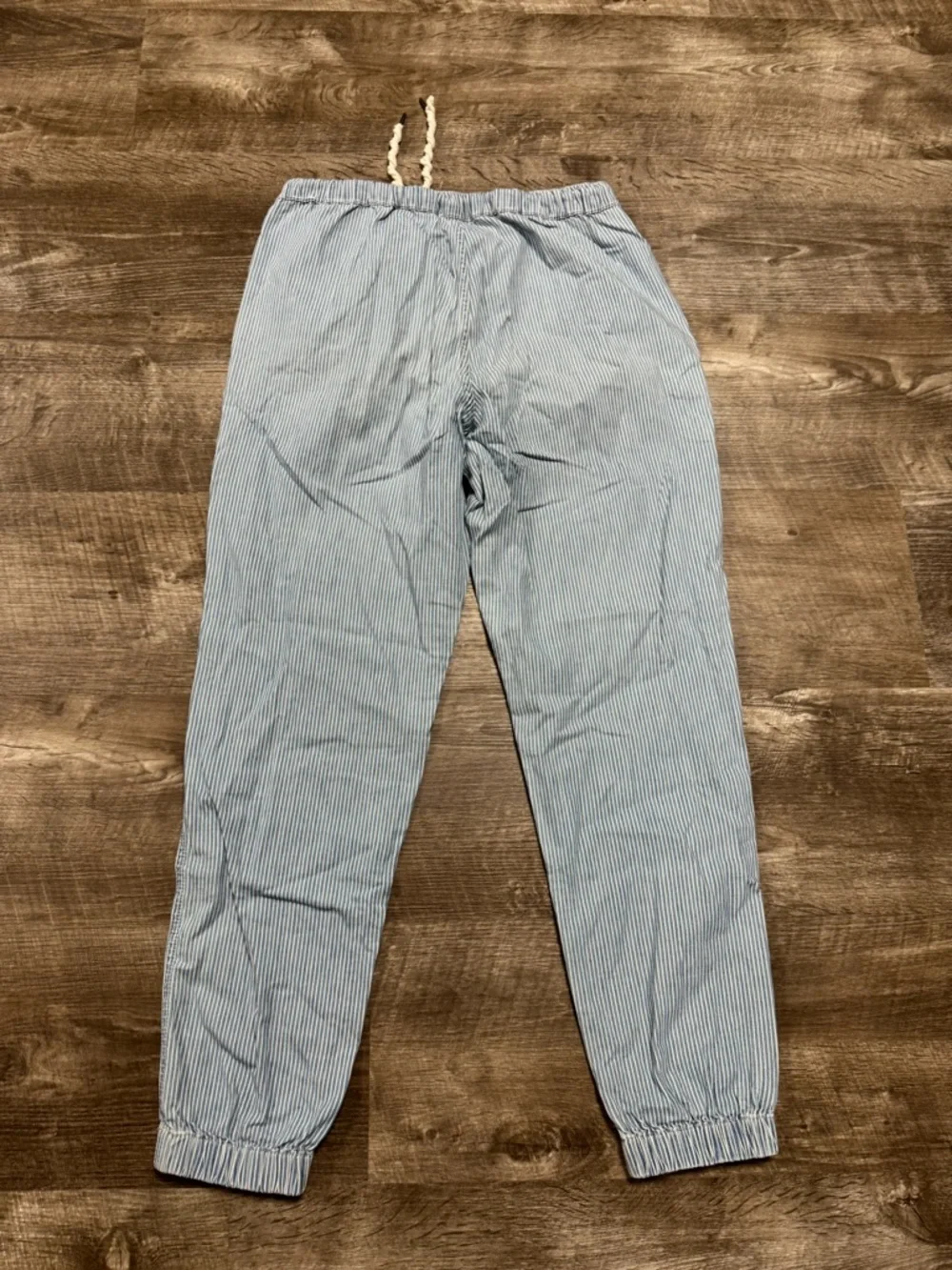 Aerie 100% Cotton Blue & White Striped Joggers Size Small - Picture 8 of 8